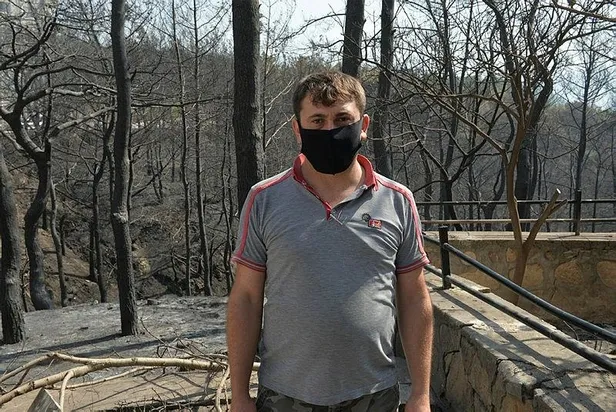 Hatay'daki yangından çocuklarını kurtaran baba 'Gezici' ünlülere tepkili: Yanan bizim memleketimiz-1