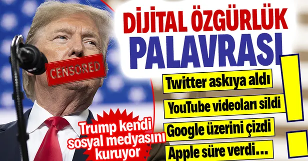 Twitter askıya aldı YouTube videolarını sildi Google üzerini çizdi Apple süre verdi! Trump kendi sosyal medyasını kuruyor