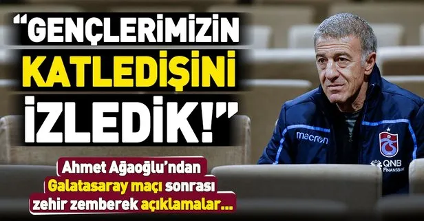 Trabzonspor Başkanı Ahmet Ağaoğlu’ndan zehir zemberek açıklamalar! Gençlerimizin farklı bir şekilde katledilişini izledik