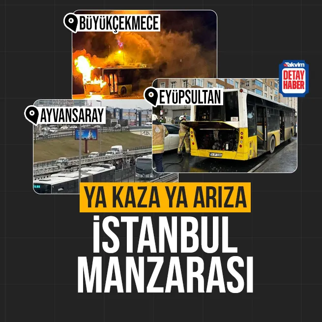 İstanbulda toplu ulaşım çilesi: Büyükçekmece ve Eyüpte yangın Ayvansarayda arıza!