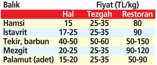 balik fiyatlari el yakiyor hamsi halde 15 tezgahta 35 restoranda 80 tl takvim
