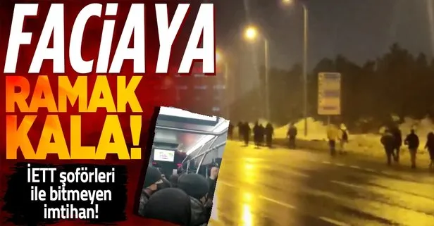 İstanbulluların İETT şoförleri ile bitmeyen imtihanı! ’Yol kapalı’ diyerek yolcuları otoyolda indirdi!