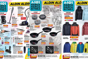 🔎4 Ocak 2024 A101 kataloğu incele: Tek kişilik baza, Columbia Jacket mont, spor ayakkabı, 3’lü kanepe, el + yüz havlusu, alez...