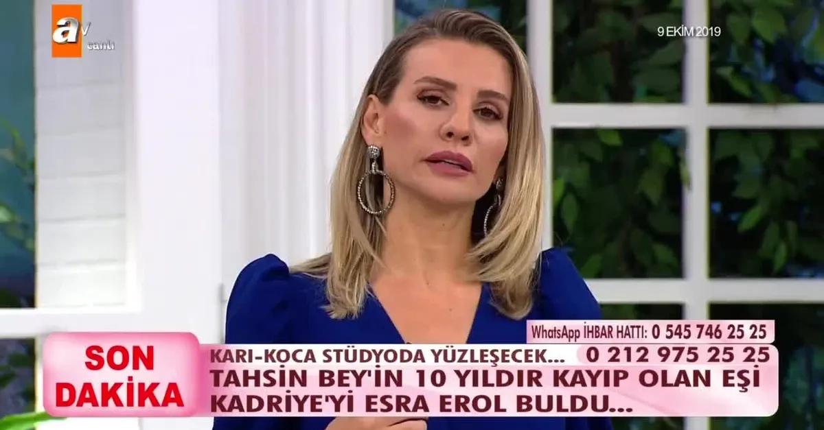 Esra Erol'da 10 Ekim bölümünde Tahsin Bey'in 10 yıllık kayıp eşi bulundu!