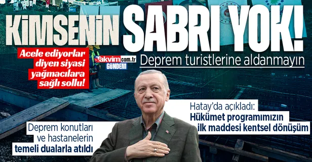 Başkan Erdoğan'dan İskenderun'daki Deprem Konutları ve Yeni Devlet Hastaneleri Temel Atma Töreni'nde önemli açıklamalar