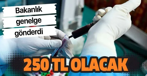 Bakanlık genelge gönderdi: 250 TL olacak