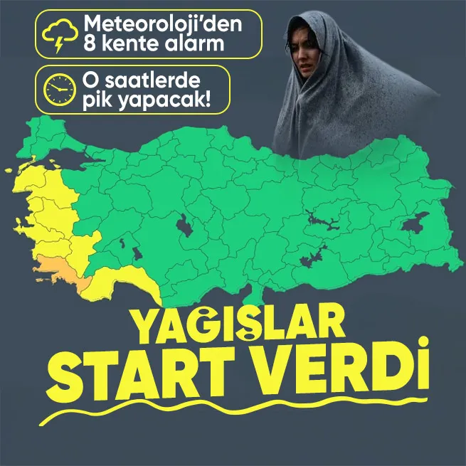 Meteoroloji’den 8 kente kodlu uyarı: Şiddetli rüzgar ve sağanak kapıda! 29 Kasım il il hava durumu