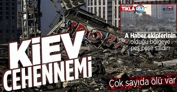 Kiev'de canlı yayında büyük patlama! Bir AVM yakınına düşen füze nedeniyle ölü ve yaralılar var