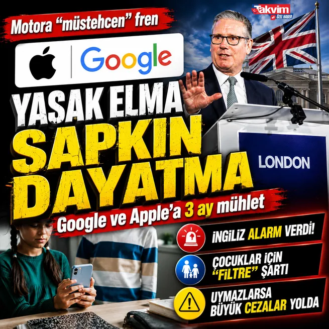 Pornografi yaşı 13e inen İngiliz alarm verdi! Google ve Applea 3 ay mühlet: Çocuklar için telefon ve tabletlere müstehcen filtre