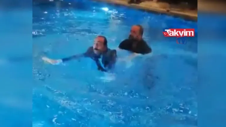 MUSTAFA KESER havuza düşme anı video görüntüleri ortaya çıktı! Ünlü Türkücünün talihsiz anları kamerada | 24 ŞUBAT 2023 VİDEO