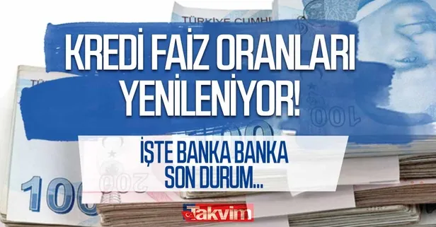 Kredi faizinde yeni müjdeler geldi yenileniyor! 16 Şubat Garanti, Ziraat Bankası, Vakıfbank, Yapı Kredi faiz oranları