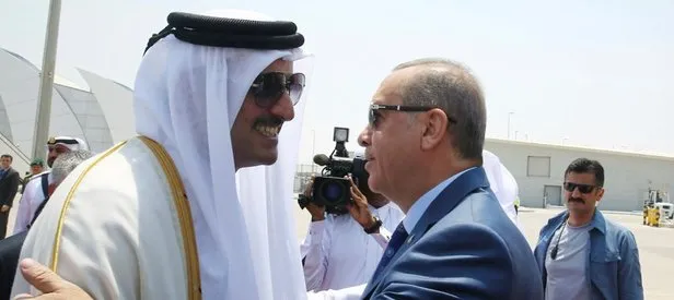 Cumhurbaşkanı Erdoğan’ı Katar Emiri karşıladı