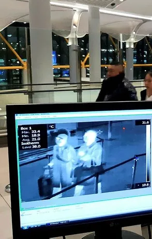 Çin'den İstanbul'a gelen yolcuların termal kameralarla koronavirüs kontrolü devam ediyor