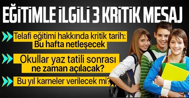 Milli Eğitim Bakanı Selçuk'tan 3 kritik mesaj!