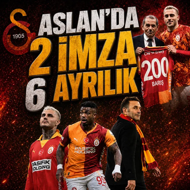 Galatasaray’da 2 imza 6 ayrılık!