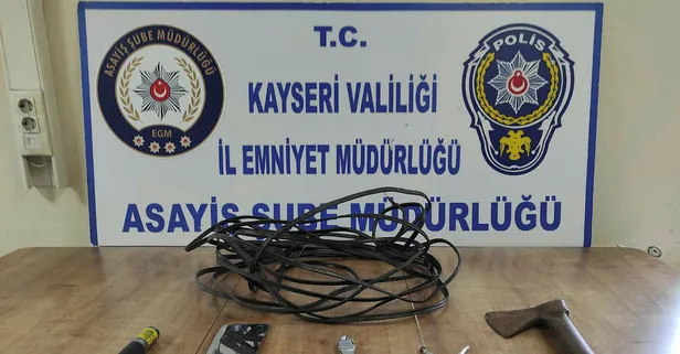 100 bin TL değerinde kablo çaldı, tutuklandı