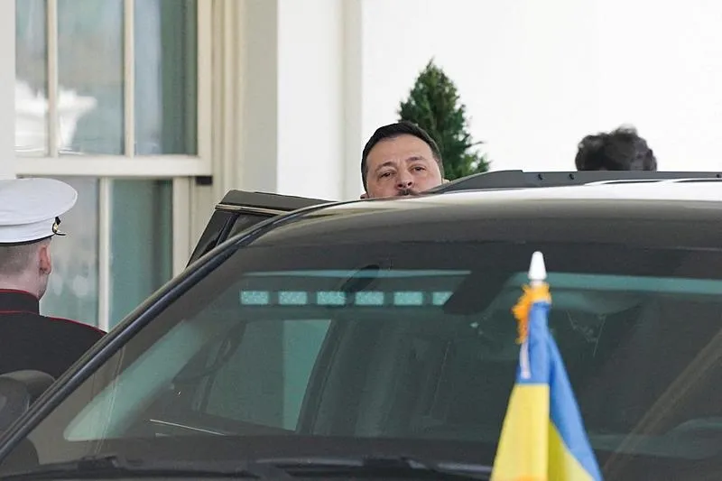 Zelenskiy Beyaz Saray'dan ayrıldı. (Reuters)