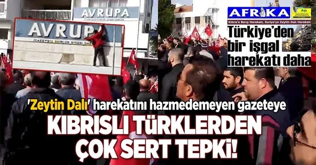 Kıbrıslı Türklerden ’Zeytin Dalı’nı hazmedemeyen gazeteye tepki