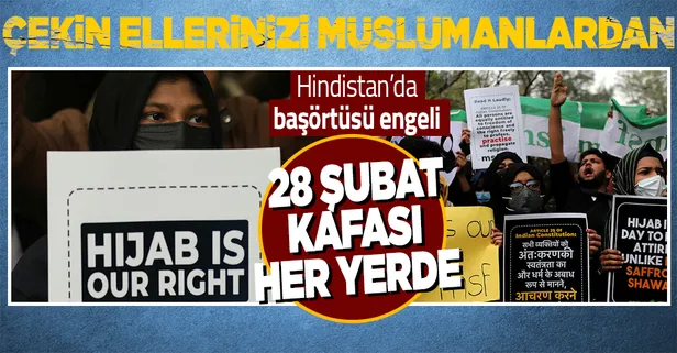 Hindistan'da skandal başörtüsü kararına tepki! Eğitime 3 gün ara verildi