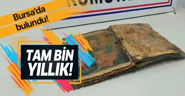 Bursa’da bin yıllık İncil bulundu!