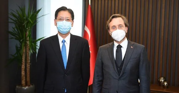 İletişim Başkanı Fahrettin Altun, Çin’in Ankara Büyükelçisi Liu Shaobin ile görüştü
