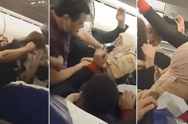 Tunus - İstanbul uçağında ortalık bir anda karıştı! Yer kavgası dünya basınında