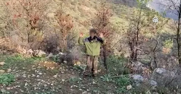 PKK/PYD-YPG üyesi teröristin teslim olduğu görüntüler ortaya çıktı: "Türk askeri aman diyene el kaldırmaz"