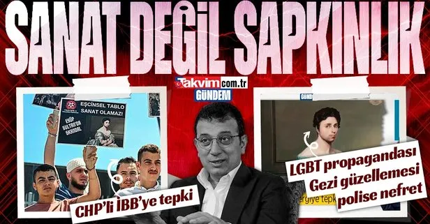 CHP’li İBB’nin açtığı Eyüpsultan’daki Artİstanbul Feshane önünde sergi protestosu: LGBT propagandası, Gezi güzellemesi yapılıyor!