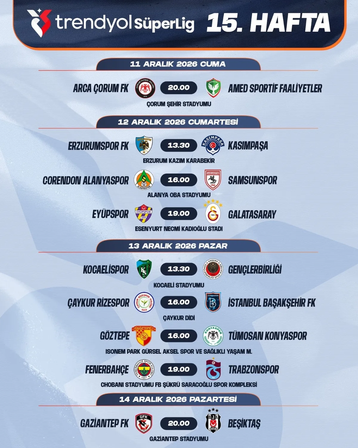 Galatasaray-Fenerbahçe derbisinin tarihi belli oldu: 26 Ekim'de oynanacak-11