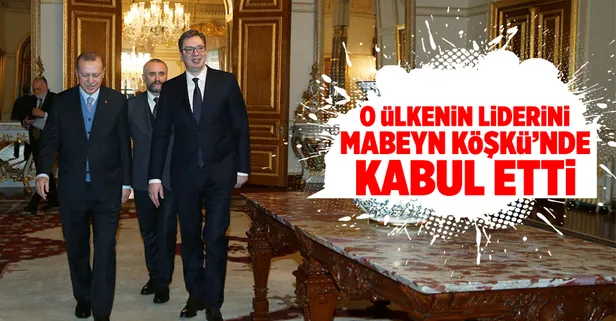 Cumhurbaşkanı Erdoğan Vucic'i kabul etti