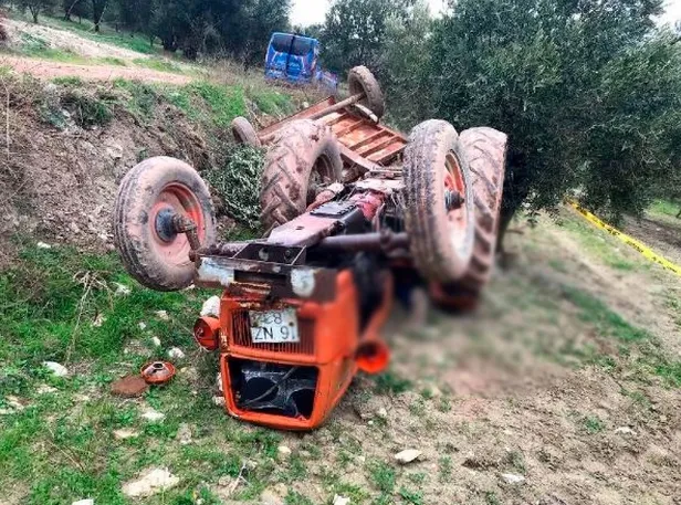 Manisa'da acı son: Devrilen traktörün sürücüsü öldü-1
