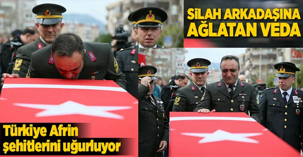 Silah arkadaşına ağlatan veda