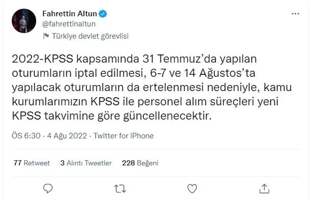 İletişim Başkanı Fahrettin Altun duyurdu! KPSS ile personel alım süreçleri yeni KPSS takvimine göre güncellenecek-2
