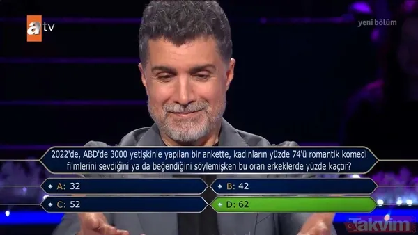 Kim Milyoner Olmak İster'de Seda Sayan'dan yarım milyonluk soruda beklenmedik hamle! Telefon jokerinde Enis Arıkan var - 50