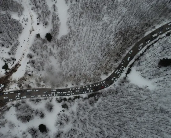 15 kilometre kuyruk oluştu