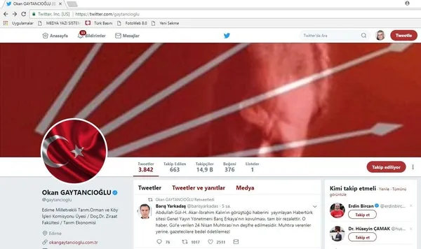 İYİ Parti'ye geçen CHP'li vekillerin bir kısmının Twitter hesabında CHP milletvekili yazıyor-11