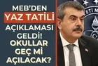 MEB'den ek tatil kararı; 'Okullar geç mi açılacak?' sorusu netleşti! Yaz tatili süresi uzatıldı mı? 5.6.7.8.9.10.11.12.sınıflar...
