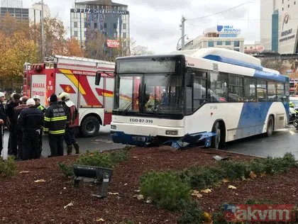 Ankara’da belediye otobüsü yayalara çarptı: Yaralılar var