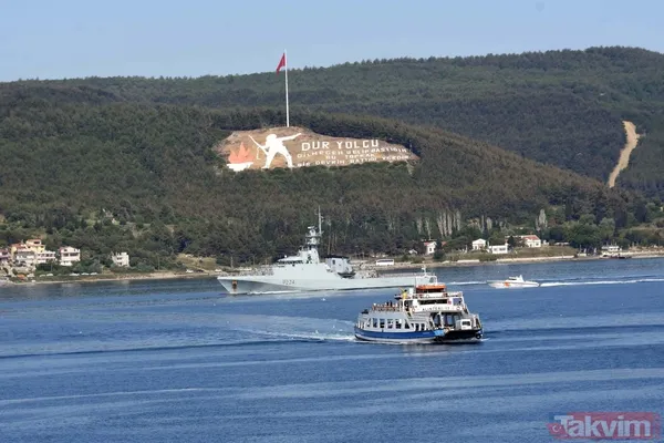 İngiliz savaş gemisi 'HMS Trent' Çanakkale Boğazı'ndan geçti - 7