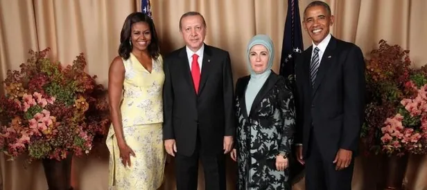 Erdoğan ve Obama çifti aile fotoğrafı çektirdi