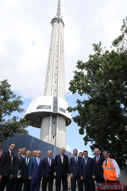 Cumhurbaşkanı Erdoğan, Çamlıca Kulesi’nde incelemelerde bulundu