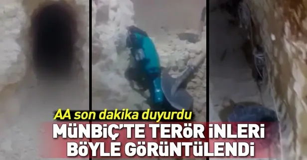 YPG/PKK'nın Münbiç'teki tünelleri görüntülendi!