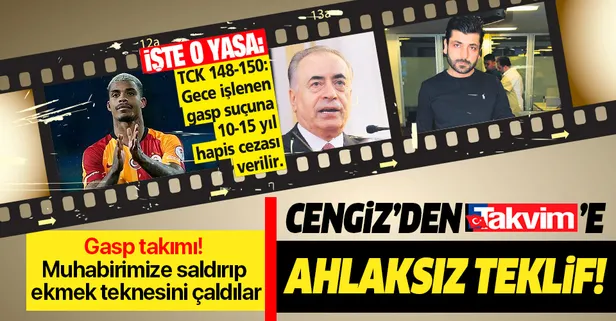 Gaspçı Lemina'ya ses çıkarmayan Mustafa Cengiz'den TAKVİM'e ahlaksız teklif!