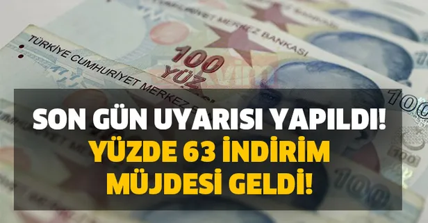Yüzde 63 indirim müjdesi geldi! Son gün uyarısı yapıldı! 24 bin lira yerine 9 bin lira ödenecek