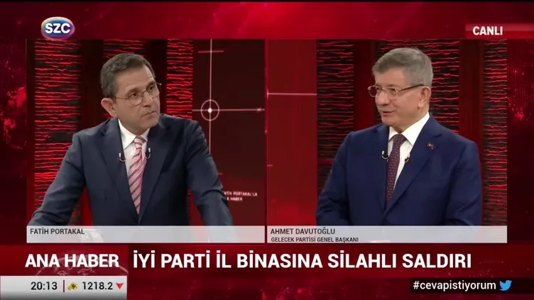 CHP yandaşı Fatih Portakal ve Davutoğlu provokasyon peşinde!