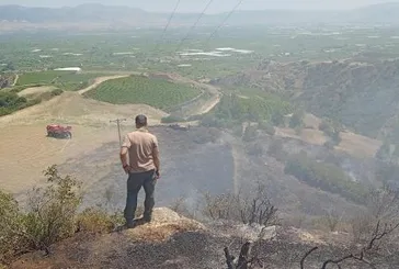 Manisa’da makilik yangını: 5 dönüm alan küle döndü