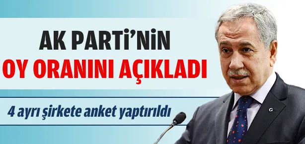 Arınç, AK Parti’nin oy oranını açıkladı