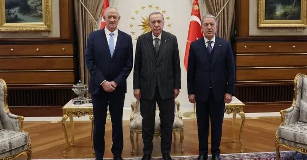 Başkan Erdoğan İsrail Savunma Bakanı Gantz’i kabul etti