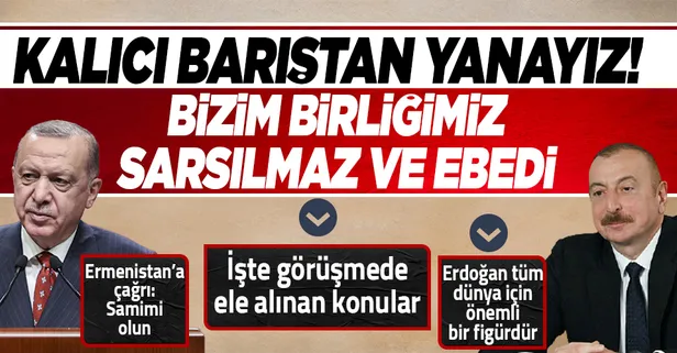 Son dakika: Başkan Erdoğan ve Aliyev'den önemli açıklamalar