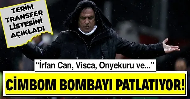 Galatasaray Teknik Direktörü Fatih Terim’den flaş transfer açıklaması: İrfan Can, Visca, Onyekuru ve Mohamed...